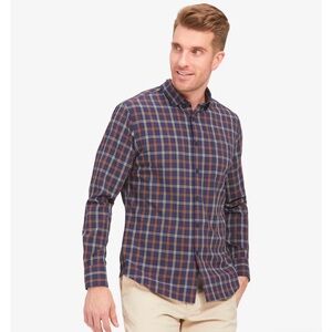 Mizzen+Main Men's Plaid Shirt - Blue and Brown